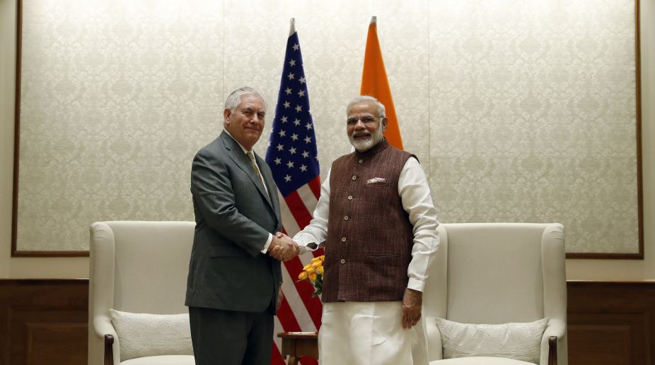 雷克斯-蒂勒森,美国国家安全局Ajit Doval,我们印度的伙伴关万博3.0下载APP系,点外交部长纳伦德拉·莫迪Sushma自治,美国总统,唐纳德·特朗普,全球创业峰会