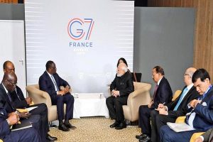 七国集团峰会:莫迪总理与塞内加尔总统举行双边会晤