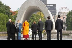 达赖喇嘛呼吁世界和平纪念原子弹爆炸周年