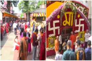 纳瓦拉特里人的庆祝活动在Kamakhya Devi Temple进行得如火如荼