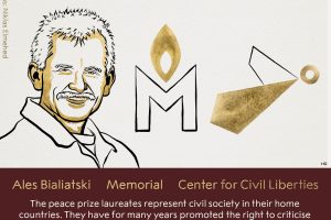 比亚利亚茨基温，俄罗斯纪念馆，乌克兰公民自由中心获得2022年诺贝尔和平奖