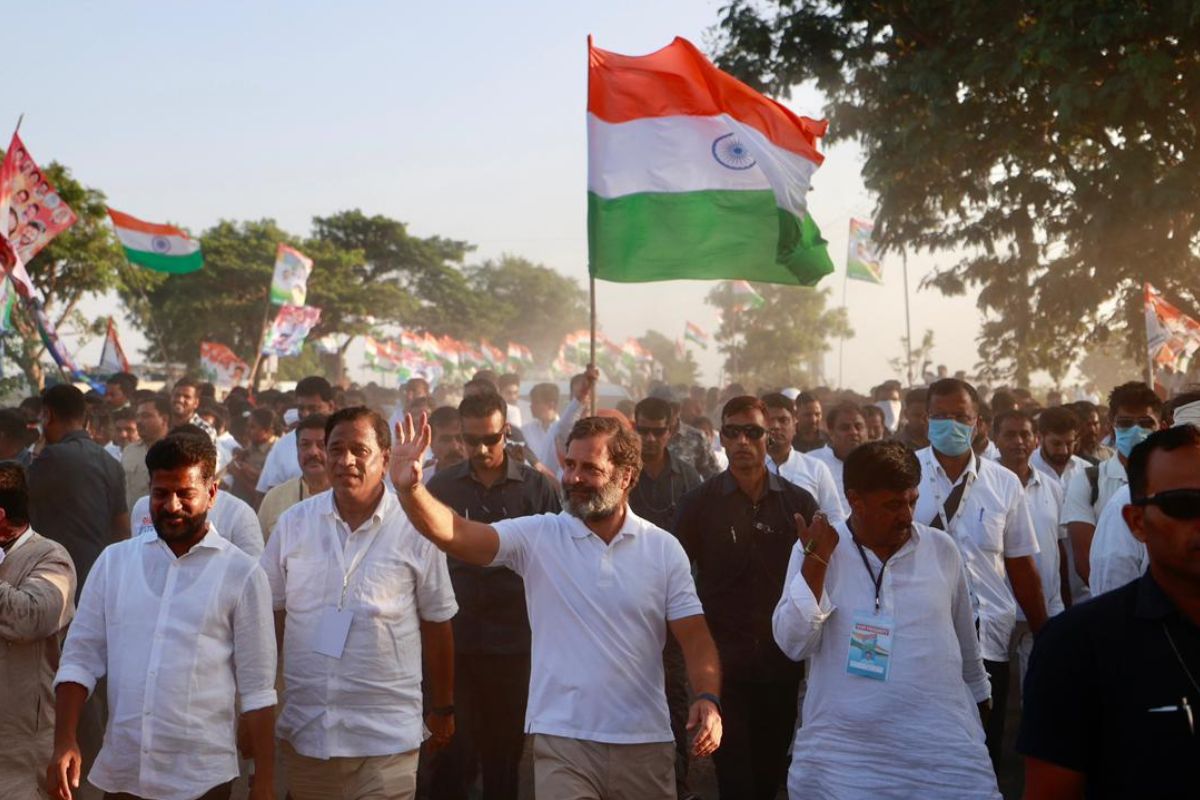 今天，拉胡尔·甘地在德里举行的《印度万岁》;避免这些路线