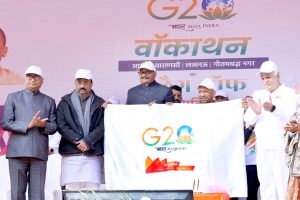 Yogi在北方邦的四个城市，包括勒克瑙，为G20步行马拉松划上了旗