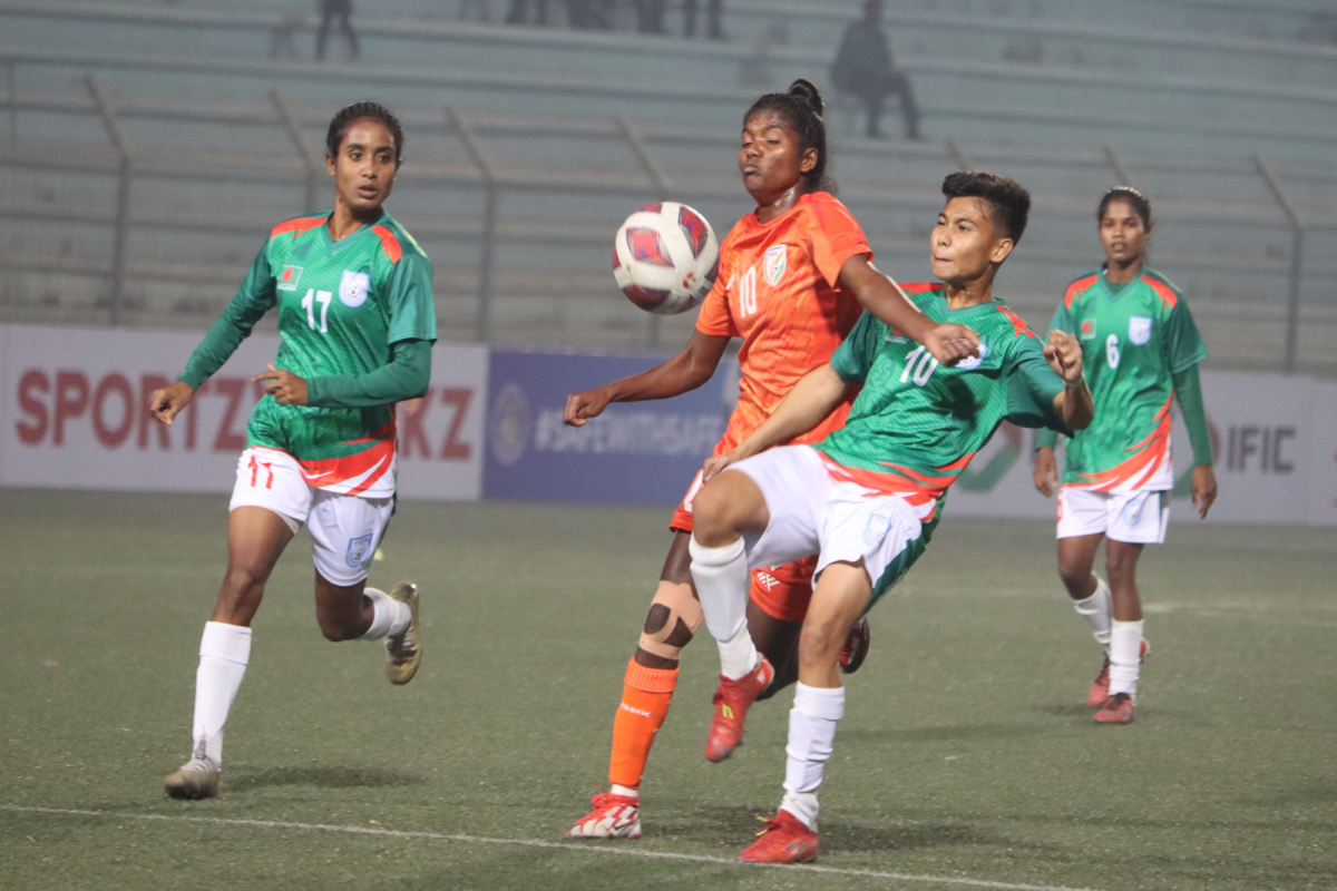 万博3.0下载APP印度在20岁以下女子足球比赛中被孟加拉国逼平