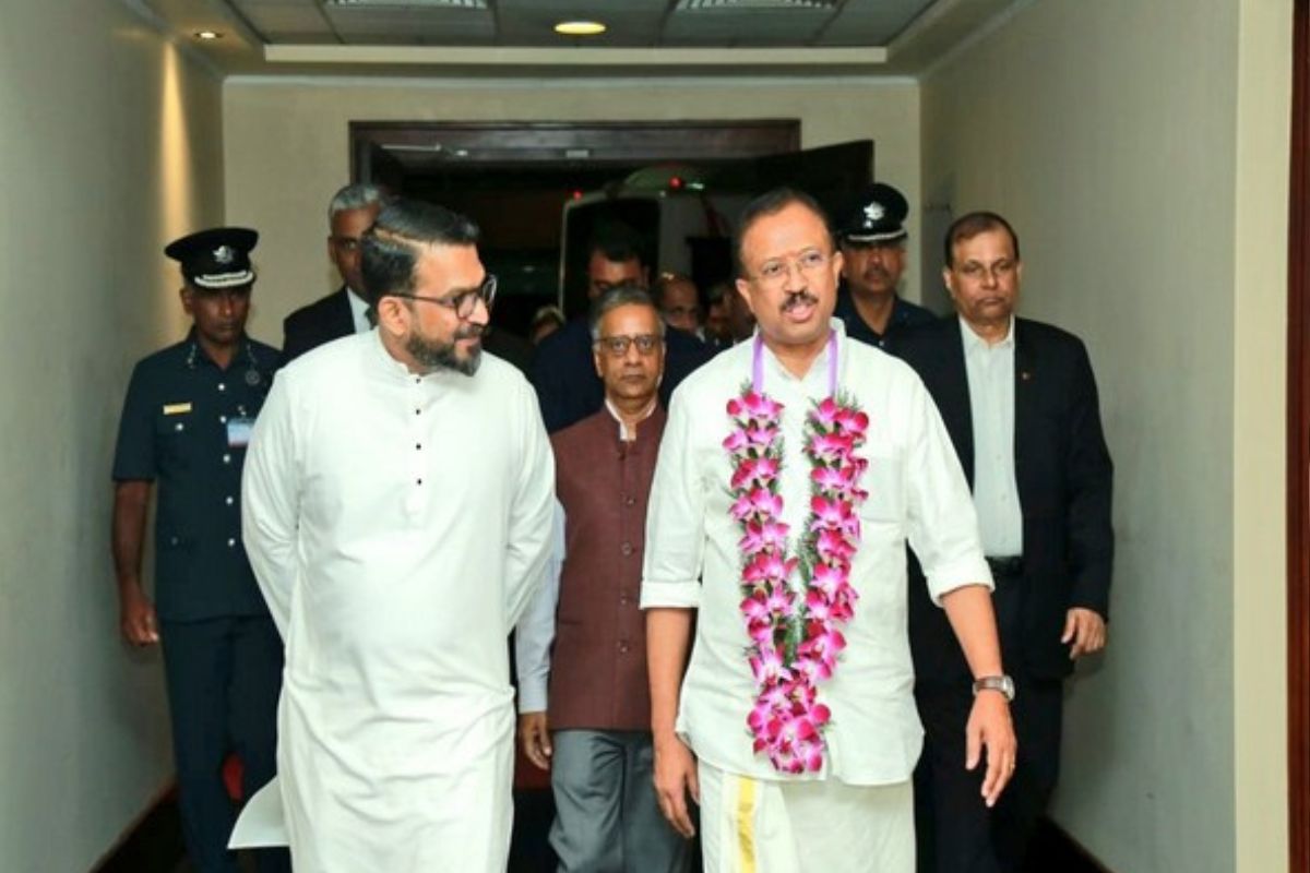 MoS Muraleedharan抵达科伦坡参加斯里兰卡第75个独立日庆祝活动